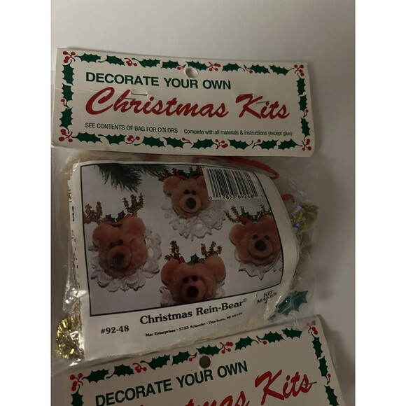 Merri Mac Decorate Your Own Christmas Kits Vintage Lot of 8 NEW SEALED - Picture 8 of 16